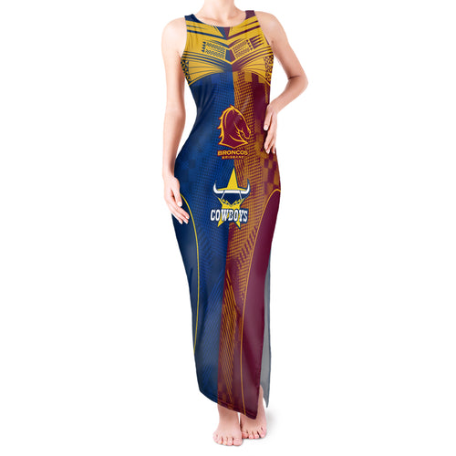 custom-nrl-cowboys-and-broncos-tank-maxi-dress-sporty-style
