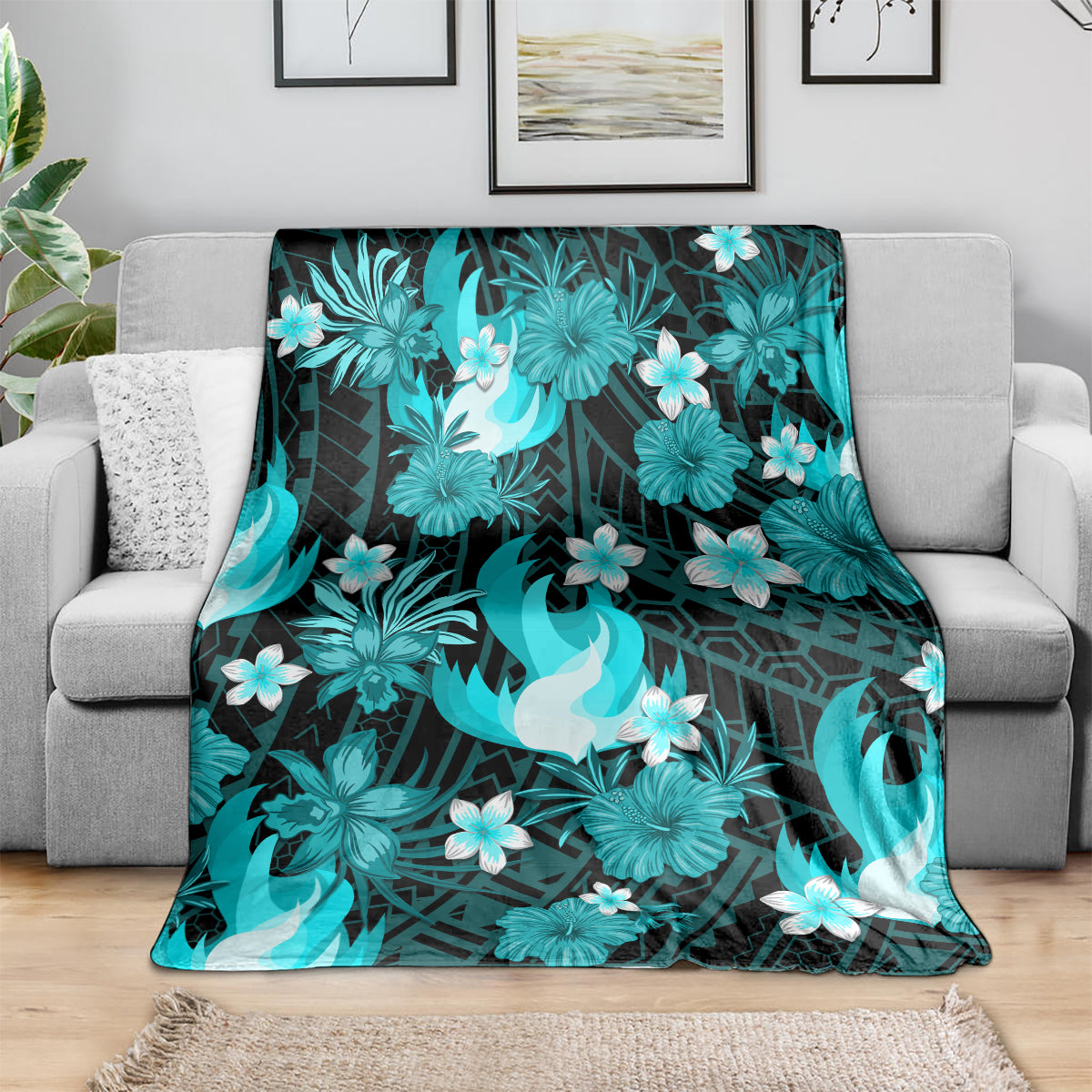 australian-heat-cricket-blanket-baeuty-pacific-hibiscus-and-polynesian-pattern