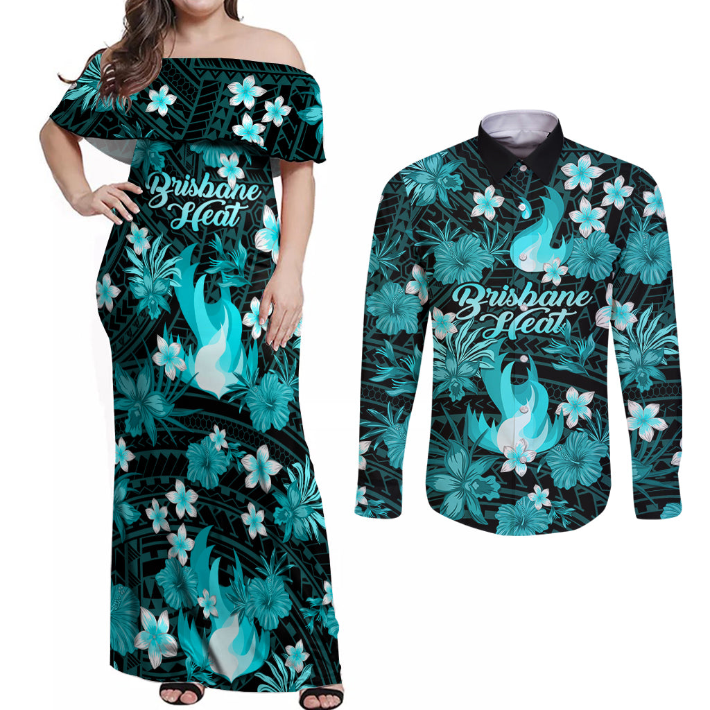 australian-heat-cricket-couples-matching-off-shoulder-maxi-dress-and-long-sleeve-button-shirts-baeuty-pacific-hibiscus-and-polynesian-pattern