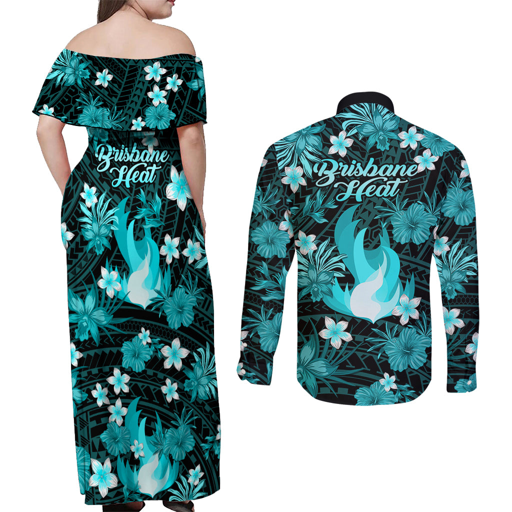 australian-heat-cricket-couples-matching-off-shoulder-maxi-dress-and-long-sleeve-button-shirts-baeuty-pacific-hibiscus-and-polynesian-pattern