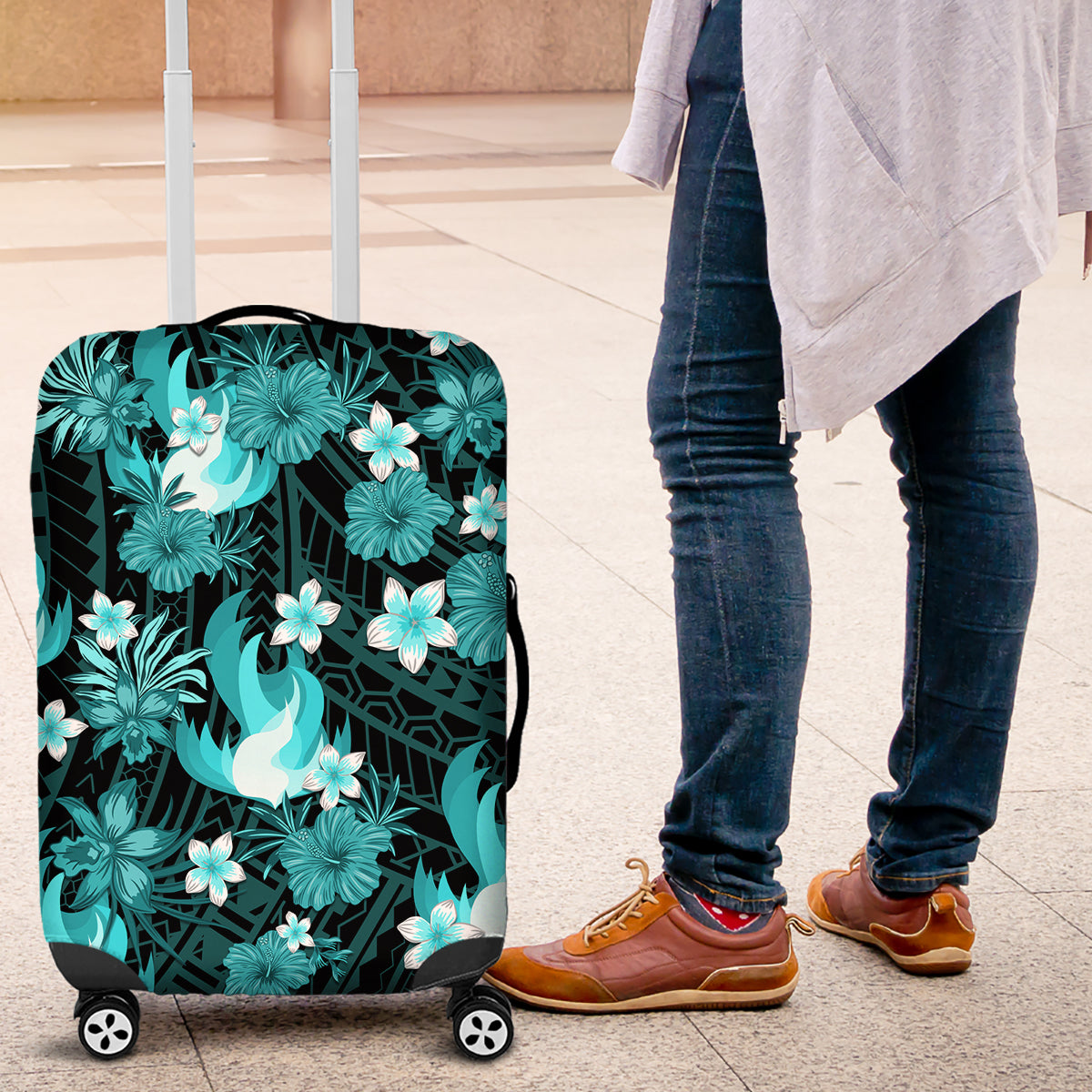 australian-heat-cricket-luggage-cover-baeuty-pacific-hibiscus-and-polynesian-pattern