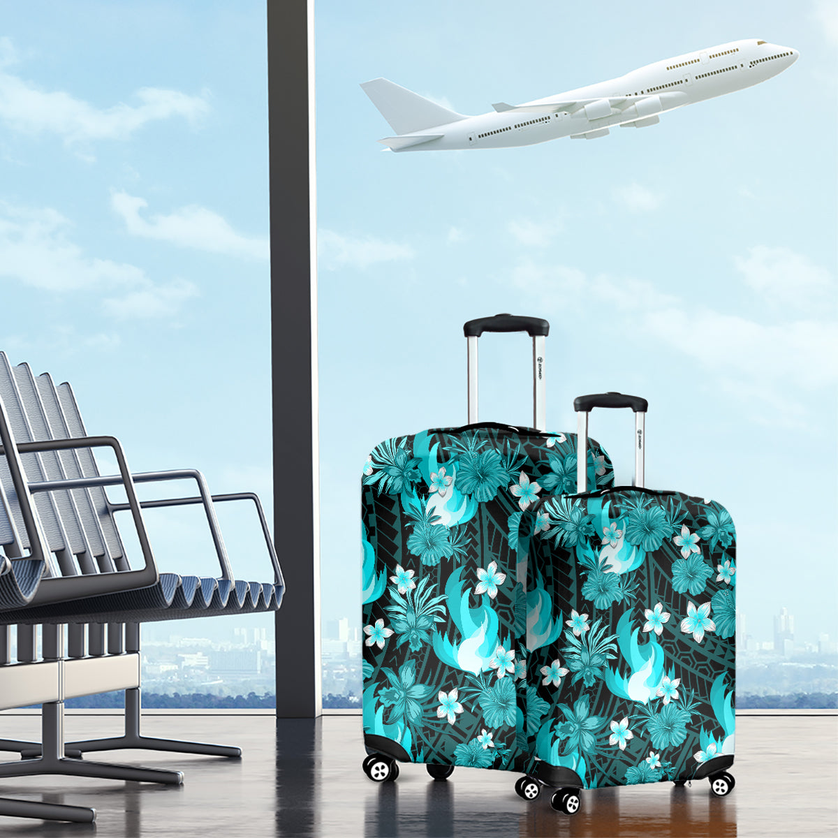 australian-heat-cricket-luggage-cover-baeuty-pacific-hibiscus-and-polynesian-pattern