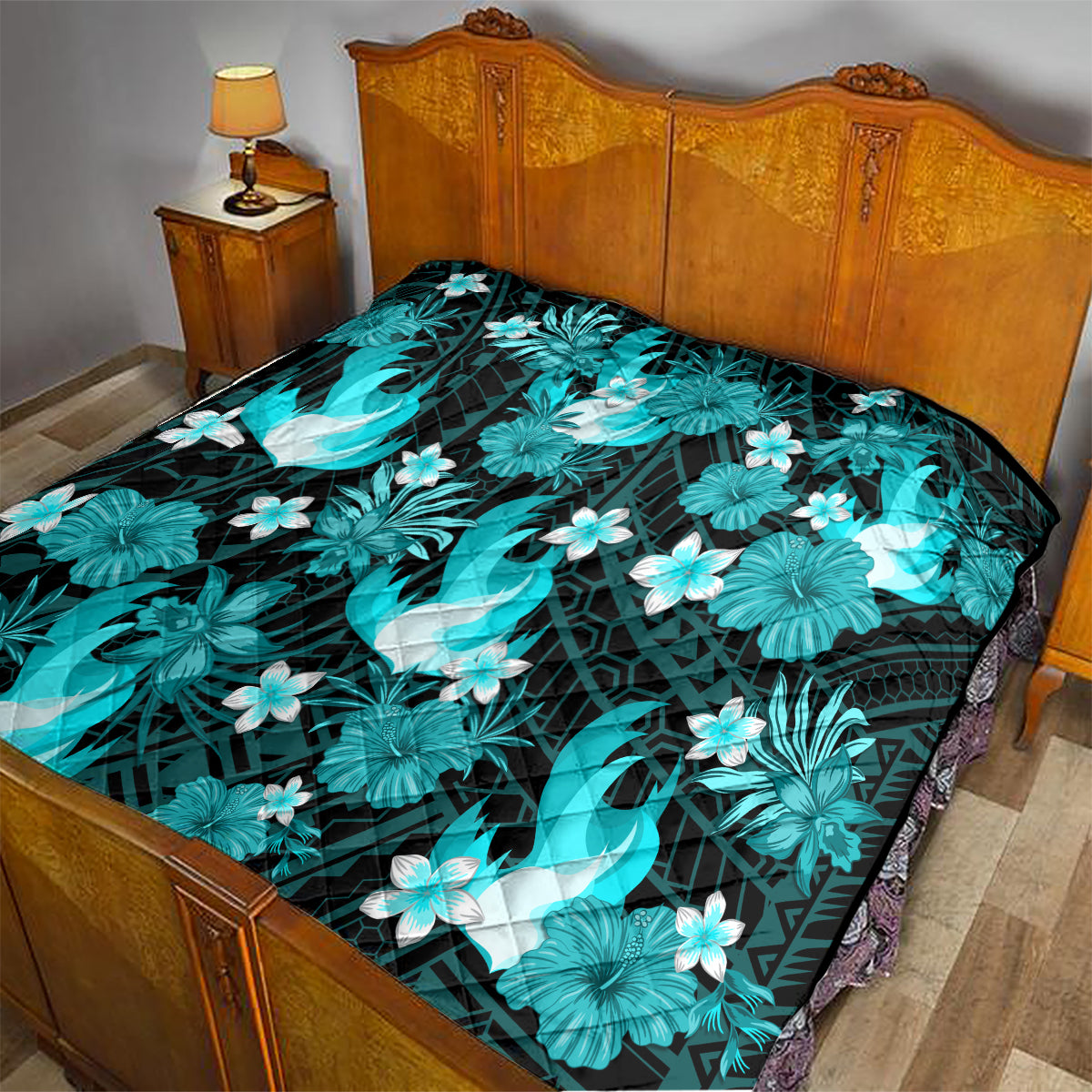 australian-heat-cricket-quilt-baeuty-pacific-hibiscus-and-polynesian-pattern