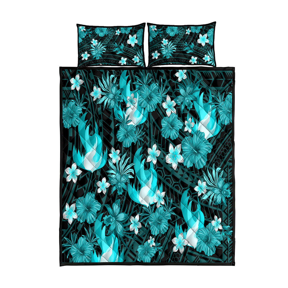 australian-heat-cricket-quilt-bed-set-baeuty-pacific-hibiscus-and-polynesian-pattern