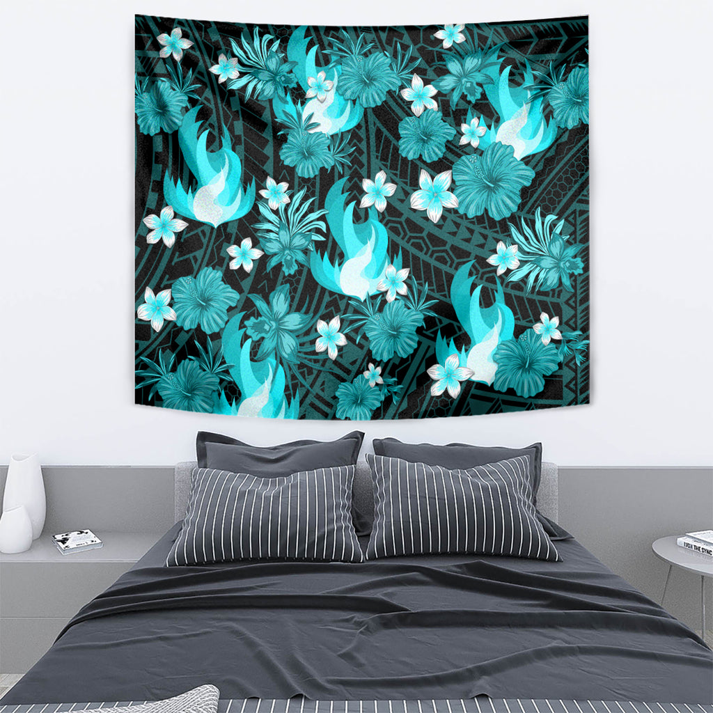 australian-heat-cricket-tapestry-baeuty-pacific-hibiscus-and-polynesian-pattern
