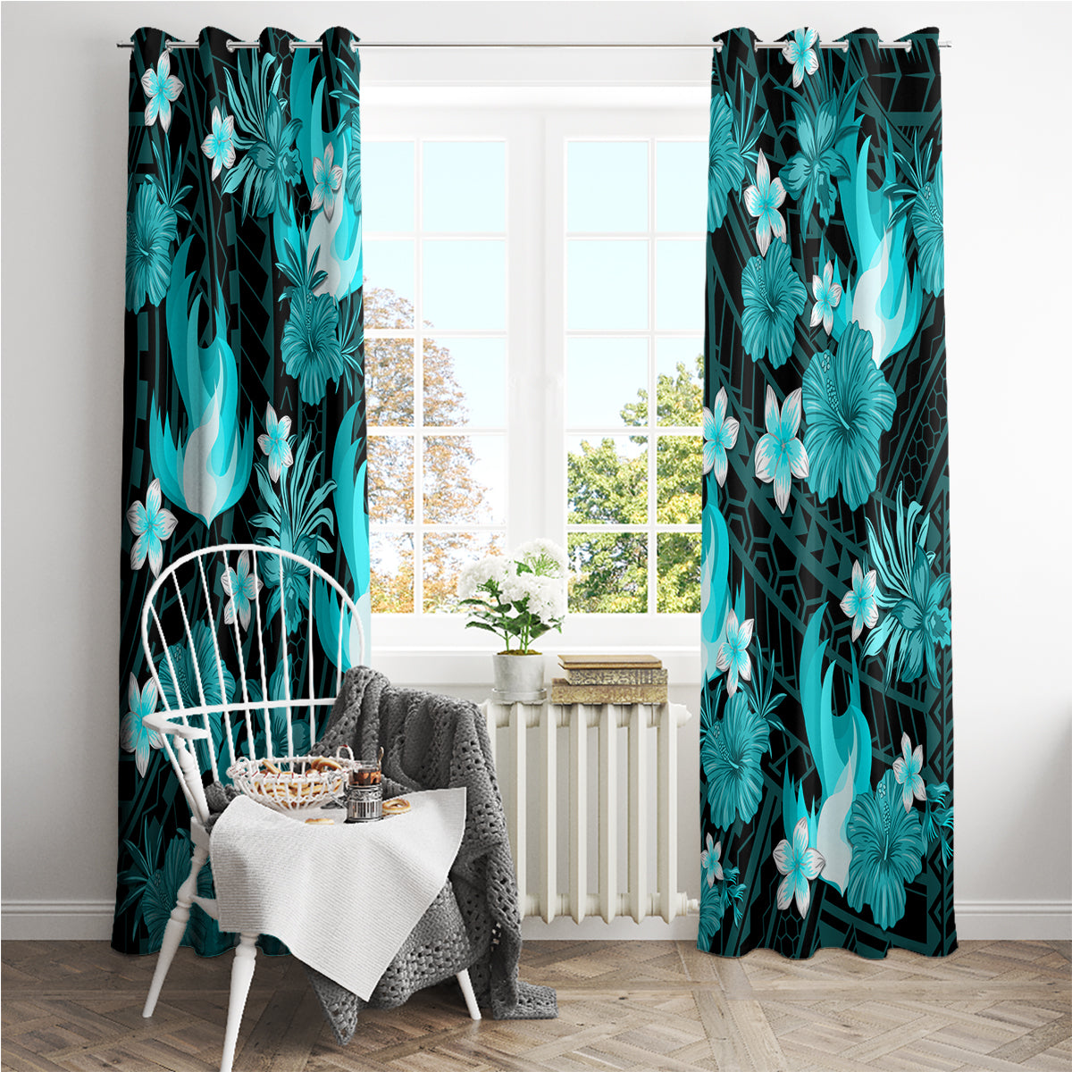 australian-heat-cricket-window-curtain-baeuty-pacific-hibiscus-and-polynesian-pattern