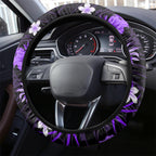 Australian Hurricanes Cricket Steering Wheel Cover Baeuty Pacific Hibiscus and Polynesian Pattern