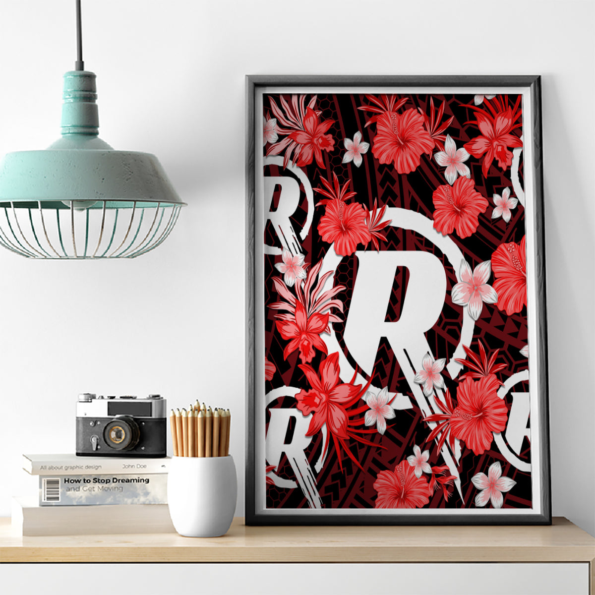 australian-renegades-cricket-canvas-wall-art-baeuty-pacific-hibiscus-and-polynesian-pattern