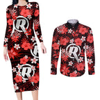 australian-renegades-cricket-couples-matching-long-sleeve-bodycon-dress-and-long-sleeve-button-shirts-baeuty-pacific-hibiscus-and-polynesian-pattern