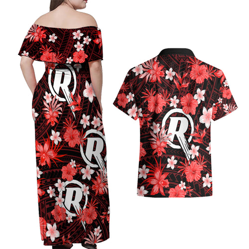 australian-renegades-cricket-couples-matching-off-shoulder-maxi-dress-and-hawaiian-shirt-baeuty-pacific-hibiscus-and-polynesian-pattern