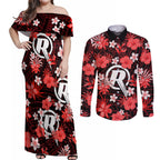 australian-renegades-cricket-couples-matching-off-shoulder-maxi-dress-and-long-sleeve-button-shirts-baeuty-pacific-hibiscus-and-polynesian-pattern