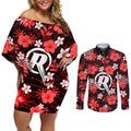 australian-renegades-cricket-couples-matching-off-shoulder-short-dress-and-long-sleeve-button-shirts-baeuty-pacific-hibiscus-and-polynesian-pattern