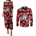 australian-renegades-cricket-couples-matching-puletasi-dress-and-long-sleeve-button-shirts-baeuty-pacific-hibiscus-and-polynesian-pattern