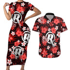 australian-renegades-cricket-couples-matching-short-sleeve-bodycon-dress-and-hawaiian-shirt-baeuty-pacific-hibiscus-and-polynesian-pattern