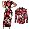 australian-renegades-cricket-couples-matching-short-sleeve-bodycon-dress-and-long-sleeve-button-shirts-baeuty-pacific-hibiscus-and-polynesian-pattern