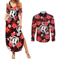 australian-renegades-cricket-couples-matching-summer-maxi-dress-and-long-sleeve-button-shirts-baeuty-pacific-hibiscus-and-polynesian-pattern