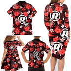 australian-renegades-cricket-family-matching-long-sleeve-bodycon-dress-and-hawaiian-shirt-baeuty-pacific-hibiscus-and-polynesian-pattern