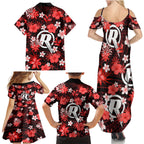 australian-renegades-cricket-family-matching-summer-maxi-dress-and-hawaiian-shirt-baeuty-pacific-hibiscus-and-polynesian-pattern