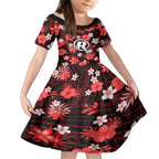 australian-renegades-cricket-kid-short-sleeve-dress-baeuty-pacific-hibiscus-and-polynesian-pattern