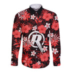australian-renegades-cricket-long-sleeve-button-shirt-baeuty-pacific-hibiscus-and-polynesian-pattern