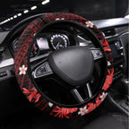 Australian Renegades Cricket Steering Wheel Cover Baeuty Pacific Hibiscus and Polynesian Pattern