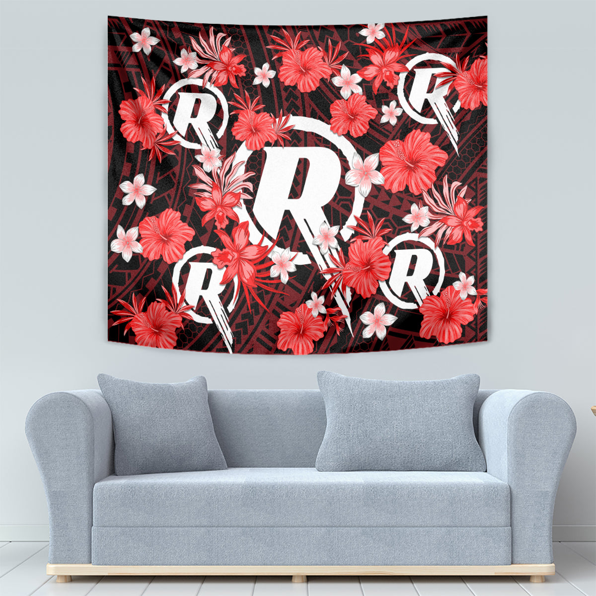 australian-renegades-cricket-tapestry-baeuty-pacific-hibiscus-and-polynesian-pattern