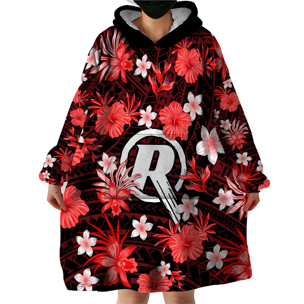 australian-renegades-cricket-wearable-blanket-hoodie-baeuty-pacific-hibiscus-and-polynesian-pattern