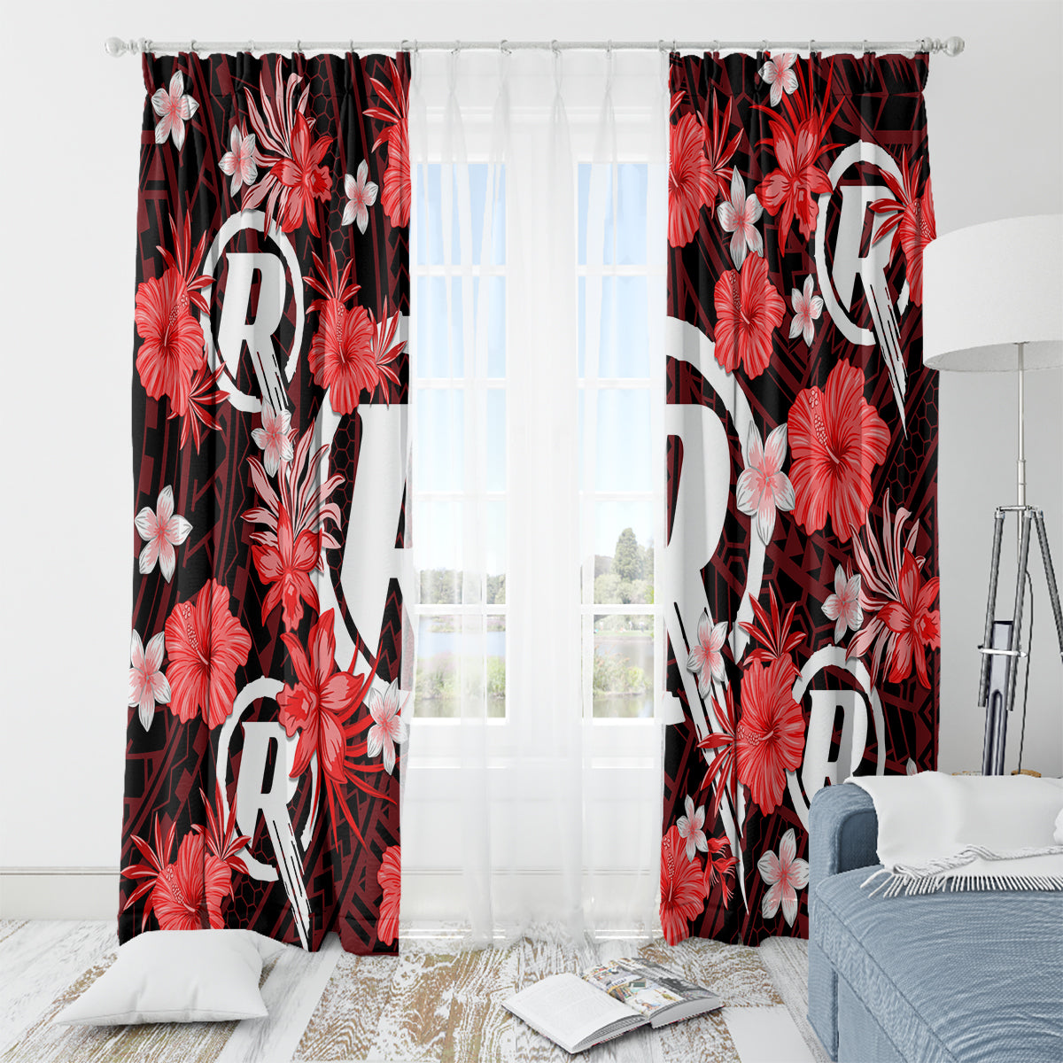 australian-renegades-cricket-window-curtain-baeuty-pacific-hibiscus-and-polynesian-pattern