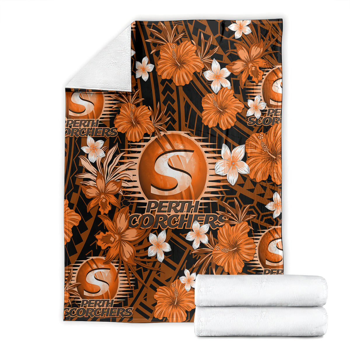 australian-scorchers-cricket-blanket-baeuty-pacific-hibiscus-and-polynesian-pattern