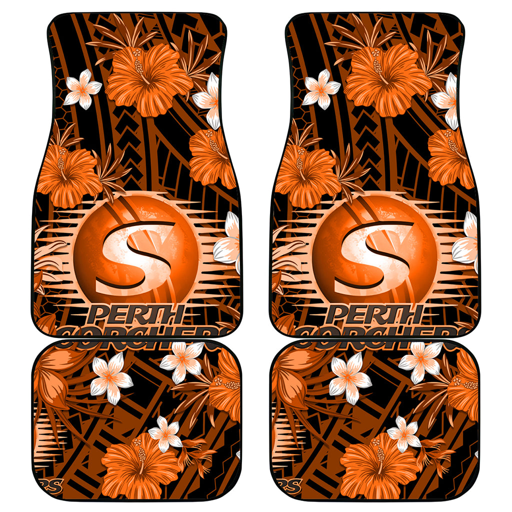 australian-scorchers-cricket-car-mats-baeuty-pacific-hibiscus-and-polynesian-pattern