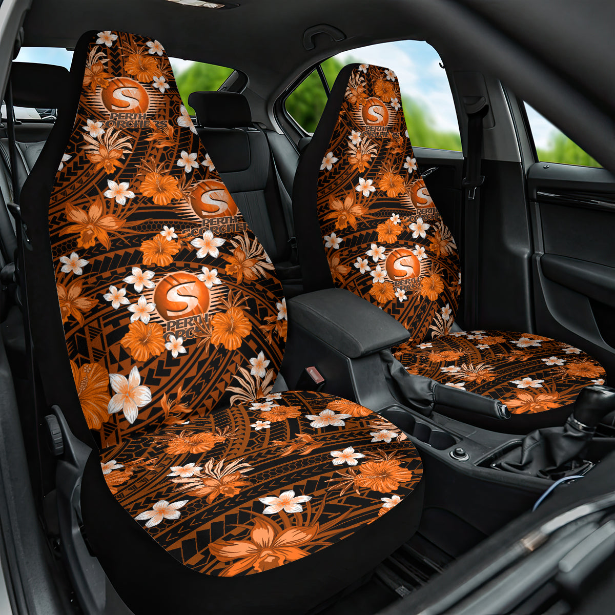 australian-scorchers-cricket-car-seat-cover-baeuty-pacific-hibiscus-and-polynesian-pattern