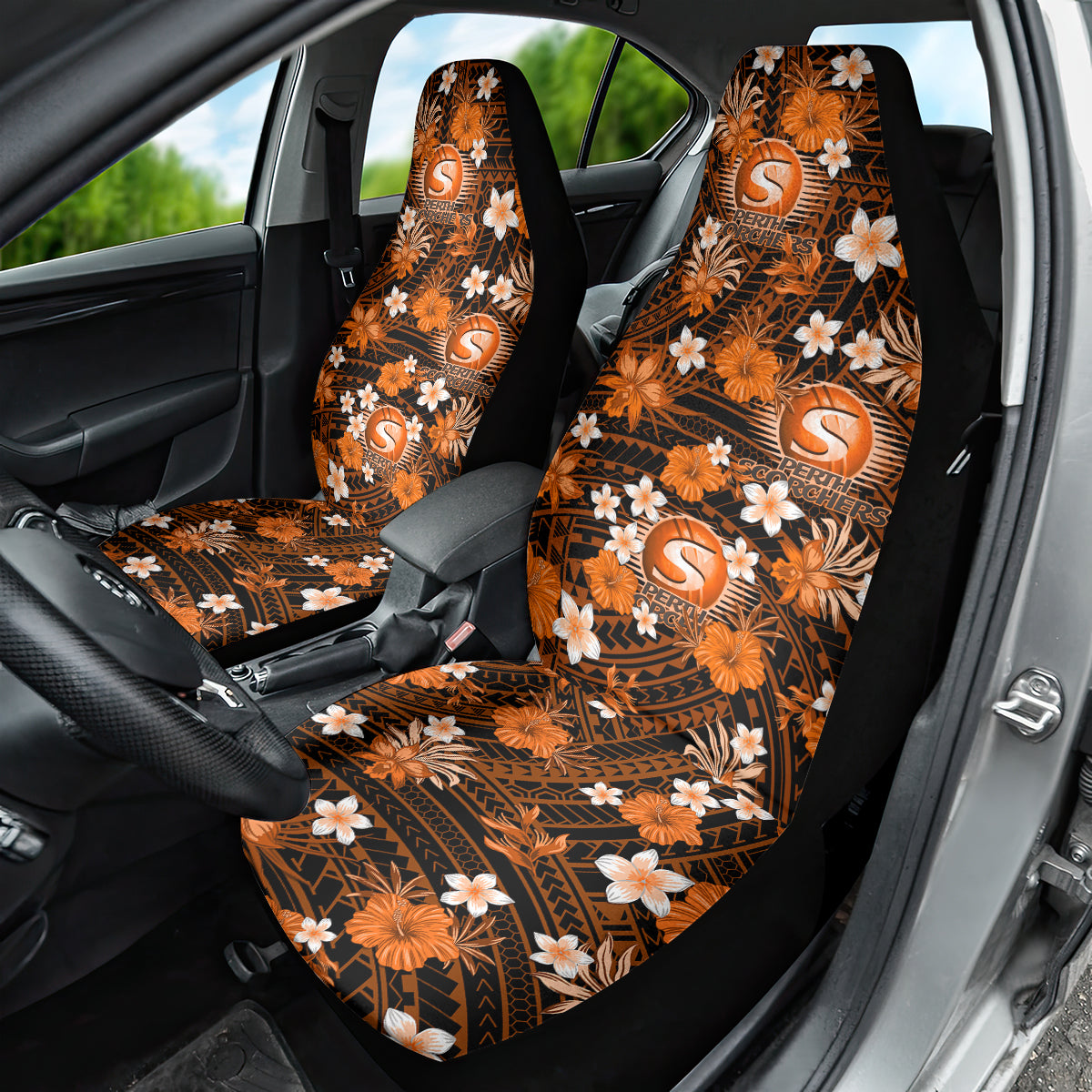 australian-scorchers-cricket-car-seat-cover-baeuty-pacific-hibiscus-and-polynesian-pattern