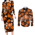 australian-scorchers-cricket-couples-matching-long-sleeve-bodycon-dress-and-long-sleeve-button-shirts-baeuty-pacific-hibiscus-and-polynesian-pattern
