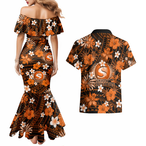 australian-scorchers-cricket-couples-matching-mermaid-dress-and-hawaiian-shirt-baeuty-pacific-hibiscus-and-polynesian-pattern