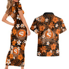 australian-scorchers-cricket-couples-matching-short-sleeve-bodycon-dress-and-hawaiian-shirt-baeuty-pacific-hibiscus-and-polynesian-pattern