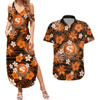 australian-scorchers-cricket-couples-matching-summer-maxi-dress-and-hawaiian-shirt-baeuty-pacific-hibiscus-and-polynesian-pattern