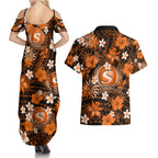 australian-scorchers-cricket-couples-matching-summer-maxi-dress-and-hawaiian-shirt-baeuty-pacific-hibiscus-and-polynesian-pattern
