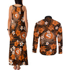 australian-scorchers-cricket-couples-matching-tank-maxi-dress-and-long-sleeve-button-shirts-baeuty-pacific-hibiscus-and-polynesian-pattern