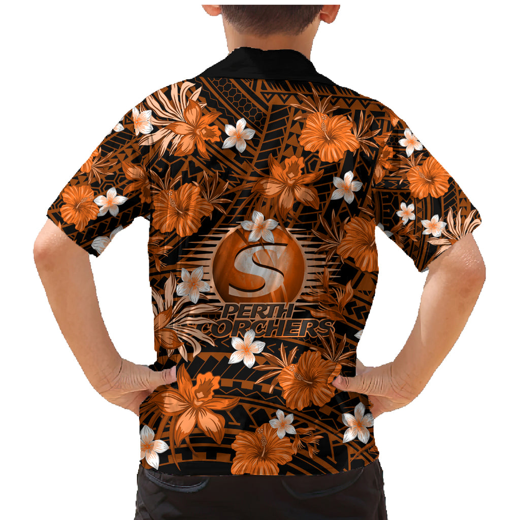 australian-scorchers-cricket-family-matching-mermaid-dress-and-hawaiian-shirt-baeuty-pacific-hibiscus-and-polynesian-pattern