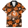 australian-scorchers-cricket-family-matching-off-shoulder-short-dress-and-hawaiian-shirt-baeuty-pacific-hibiscus-and-polynesian-pattern