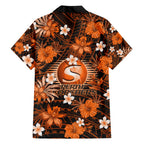 australian-scorchers-cricket-family-matching-short-sleeve-bodycon-dress-and-hawaiian-shirt-baeuty-pacific-hibiscus-and-polynesian-pattern