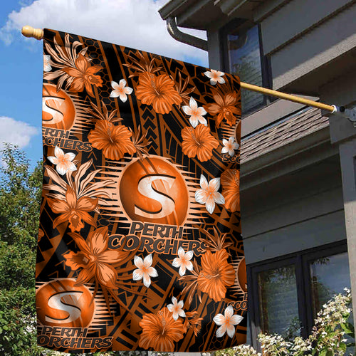 australian-scorchers-cricket-garden-flag-baeuty-pacific-hibiscus-and-polynesian-pattern