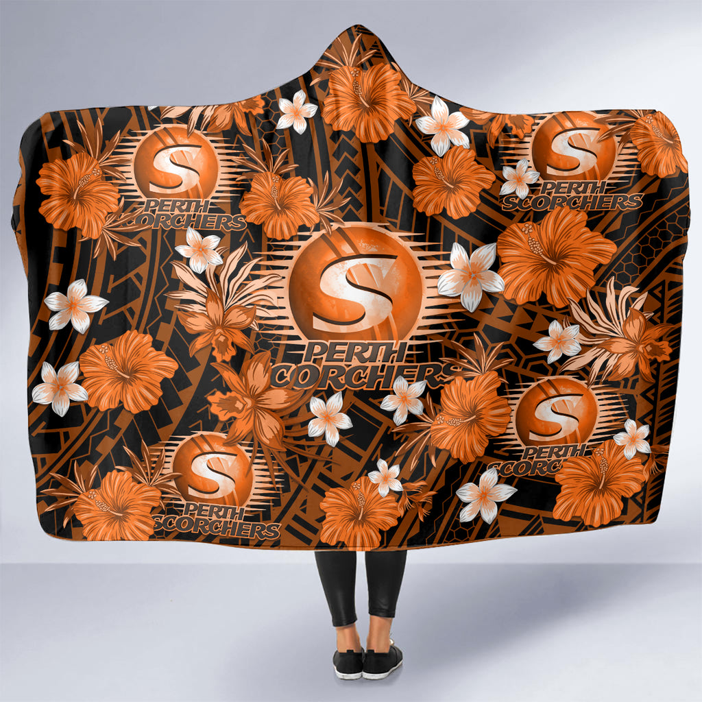 australian-scorchers-cricket-hooded-blanket-baeuty-pacific-hibiscus-and-polynesian-pattern