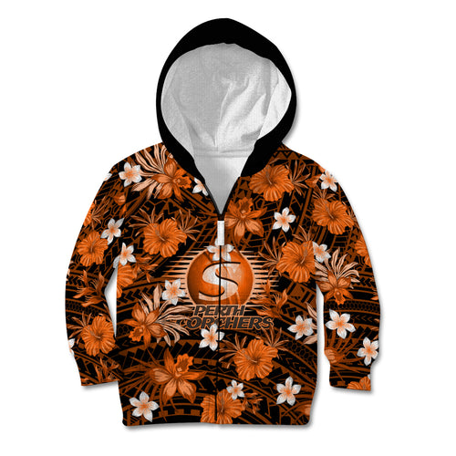 australian-scorchers-cricket-kid-hoodie-baeuty-pacific-hibiscus-and-polynesian-pattern