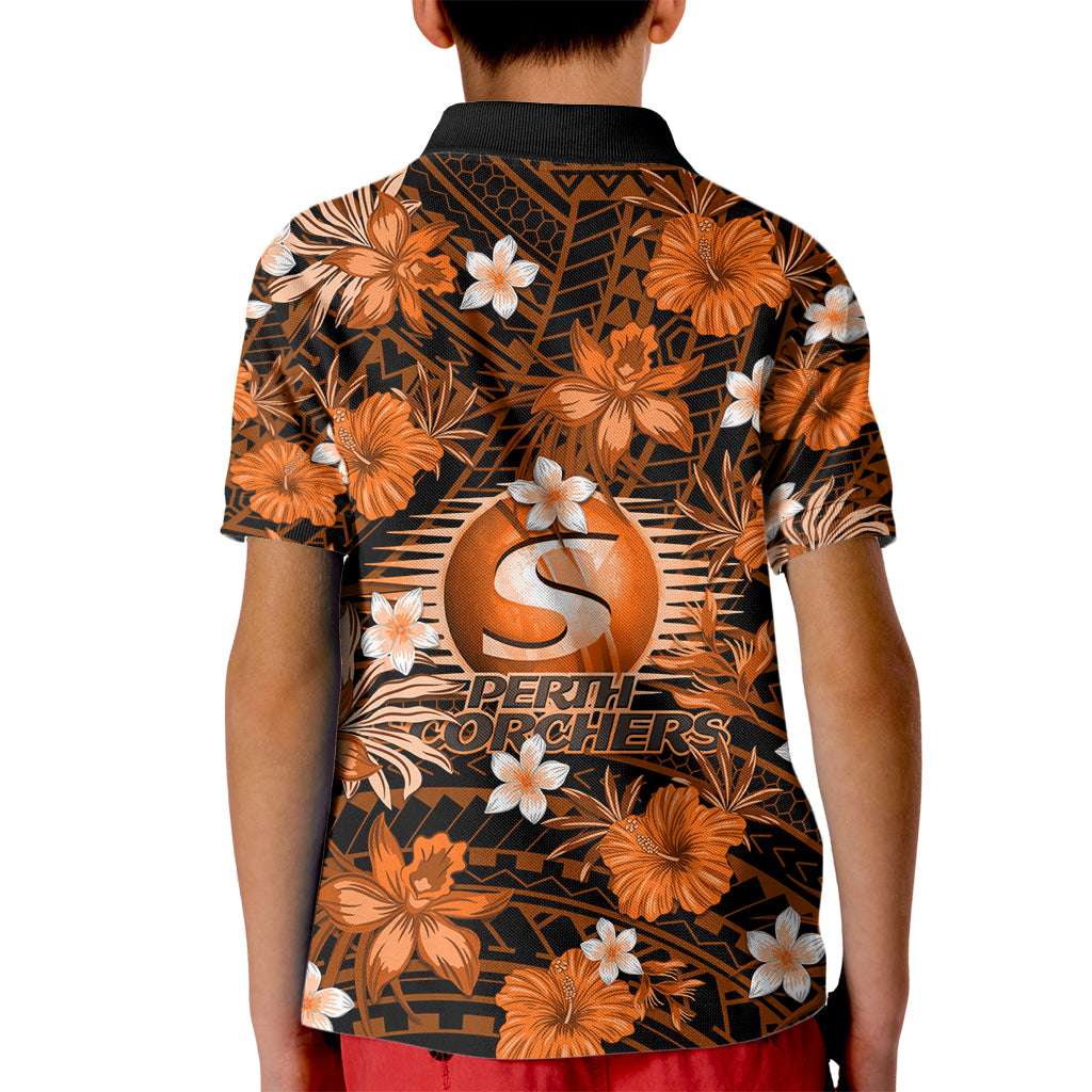 australian-scorchers-cricket-kid-polo-shirt-baeuty-pacific-hibiscus-and-polynesian-pattern