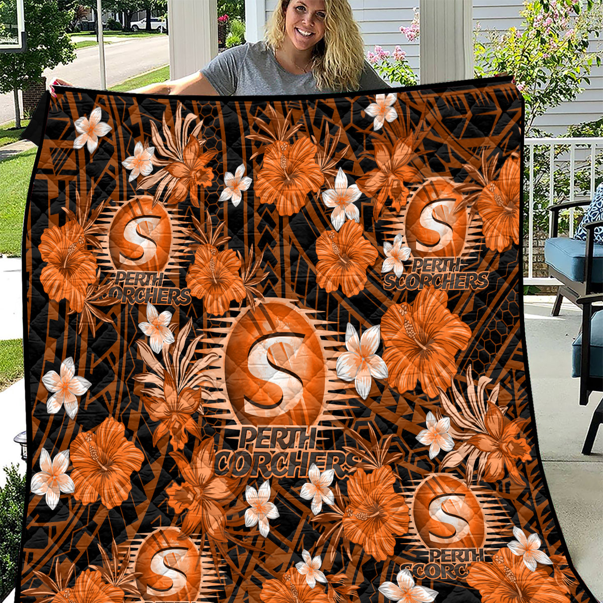 australian-scorchers-cricket-quilt-baeuty-pacific-hibiscus-and-polynesian-pattern