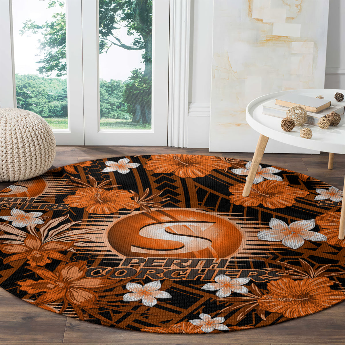 australian-scorchers-cricket-round-carpet-baeuty-pacific-hibiscus-and-polynesian-pattern
