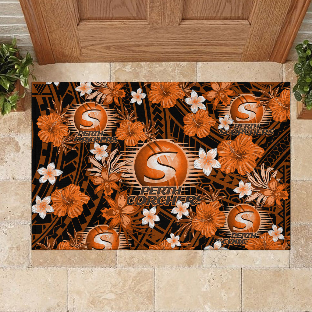 australian-scorchers-cricket-rubber-doormat-baeuty-pacific-hibiscus-and-polynesian-pattern