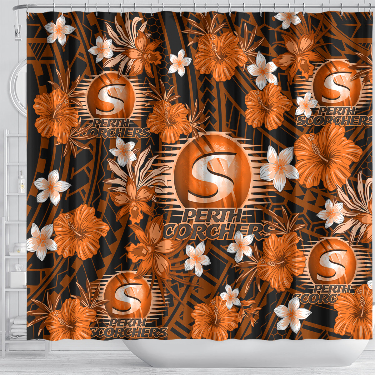 australian-scorchers-cricket-shower-curtain-baeuty-pacific-hibiscus-and-polynesian-pattern