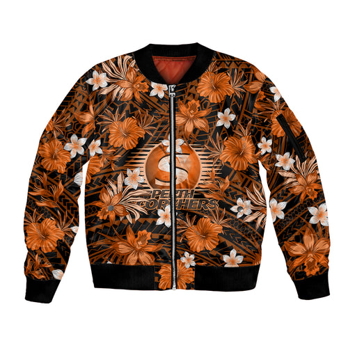 australian-scorchers-cricket-sleeve-zip-bomber-jacket-baeuty-pacific-hibiscus-and-polynesian-pattern